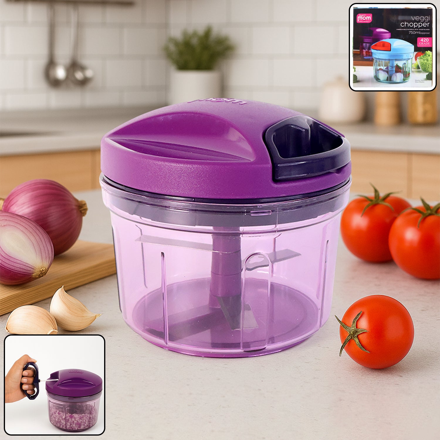 Supermom Handy Vegetable Chopper 750 ml - (1 pc)